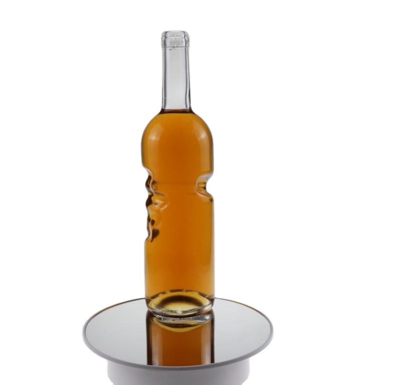 Wholesale high quality 750ml Palm Engraving Vodka Flask Wine Bottle