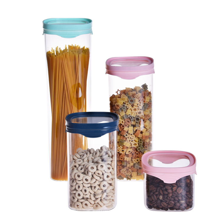 Wholesale high quality borosilicate glass food storage jar square and round glass jars with lids babyfood storage container vent