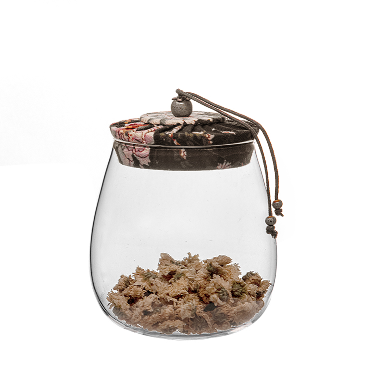 Wholesale high quality clear glass jar for jam and pickle with lid