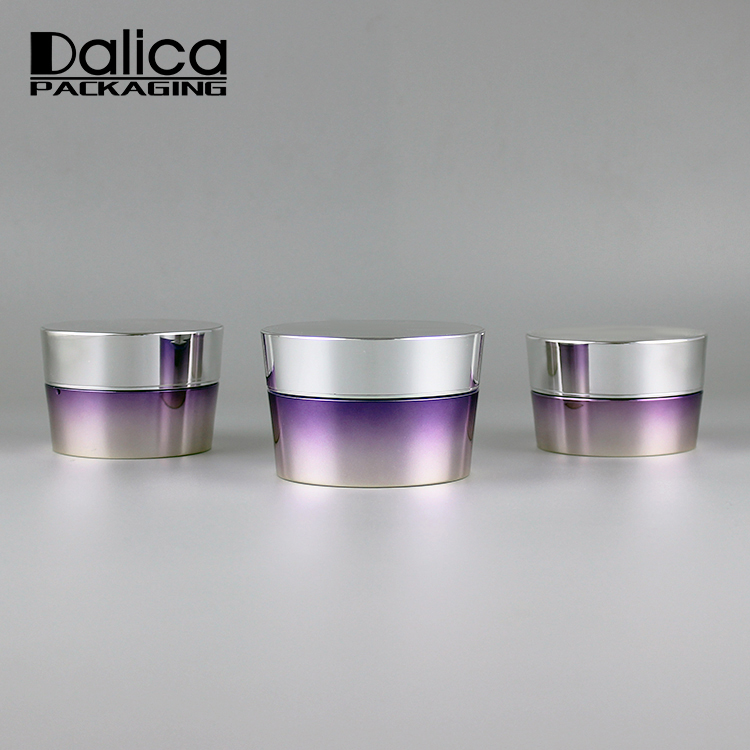 Wholesale high quality cosmetic 5g 10g flat plastic jar with lid