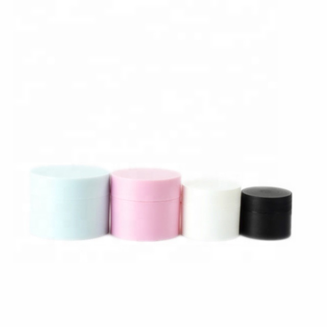 Wholesale high quality cosmetic plastic cream jar 50 blue pink white black