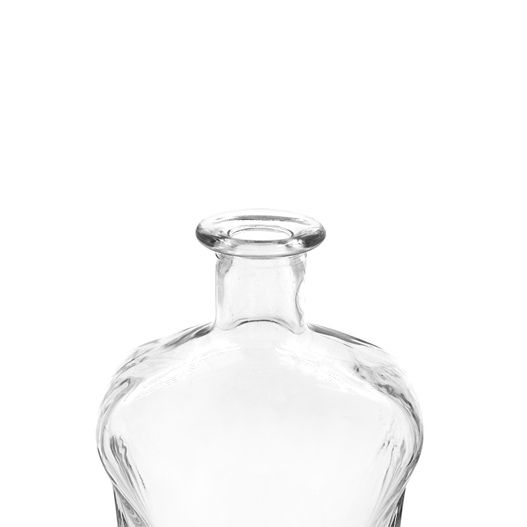 Wholesale high quality flat square label printed 700ml bottles for liquor