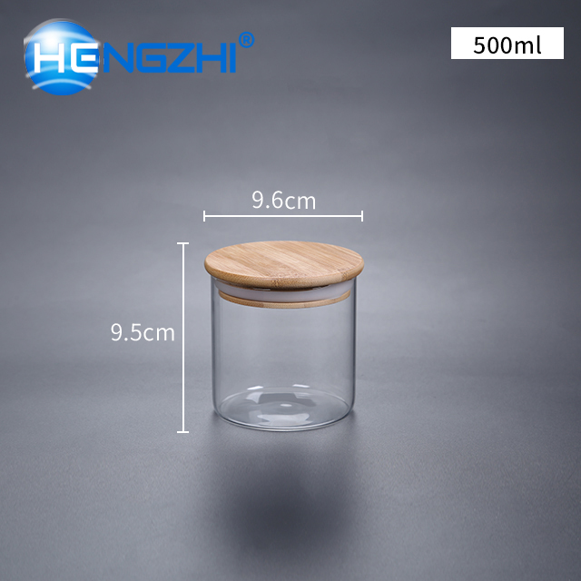 Wholesale high quality glass jar with a wooden lid Sealed cans