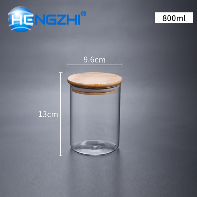 Wholesale high quality glass jar with a wooden lid Sealed cans