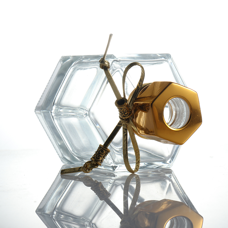 Wholesale high quality luxury square decorative empty reed diffuser glass bottles
