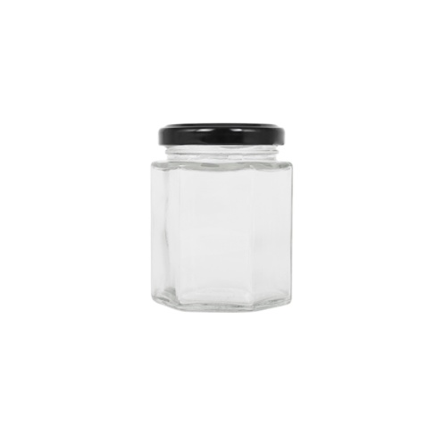 Wholesale  honey/tea/candy/spice/jam glass jar hexagonal 180ml
