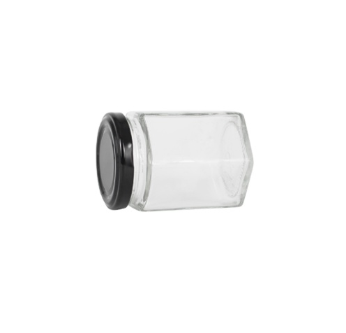 Wholesale  honey/tea/candy/spice/jam glass jar hexagonal 250