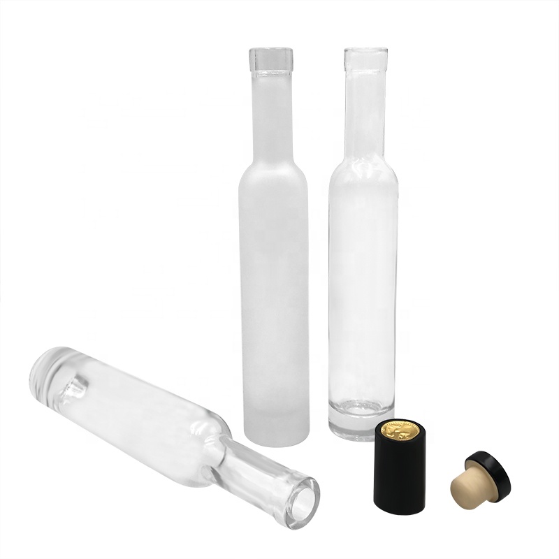 Wholesale hot empty long neck olive oil glass bottle with lid, bulk cooking oil bottles winebottle