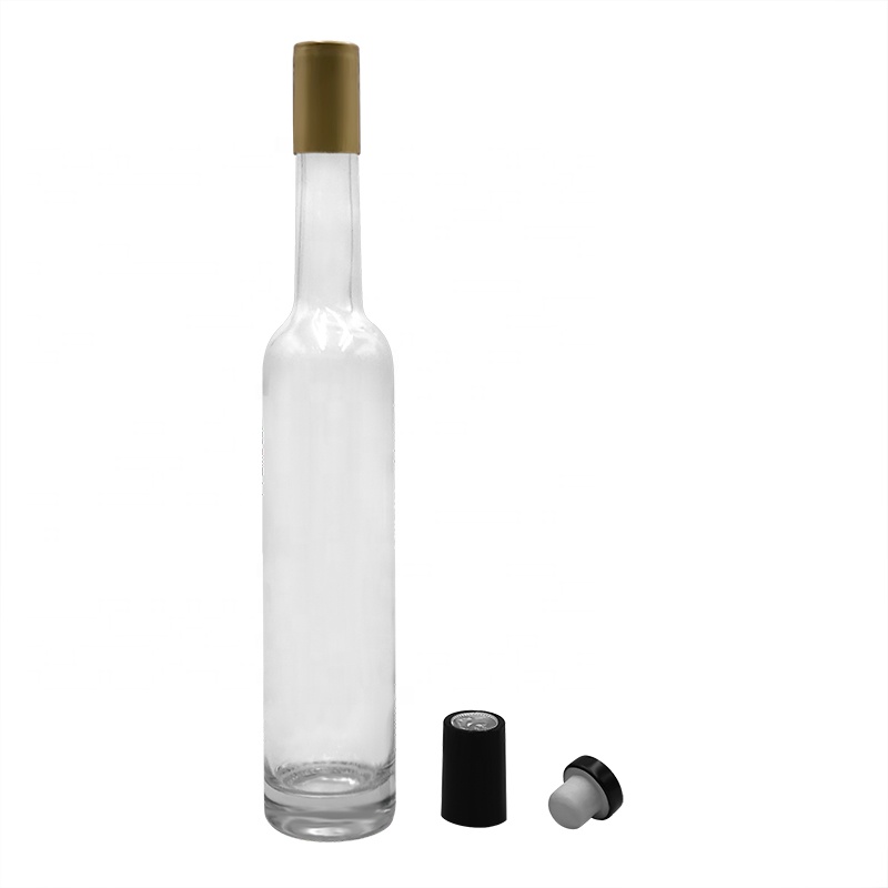 Wholesale hot empty long neck olive oil glass bottle with lid, bulk cooking oil bottles winebottle