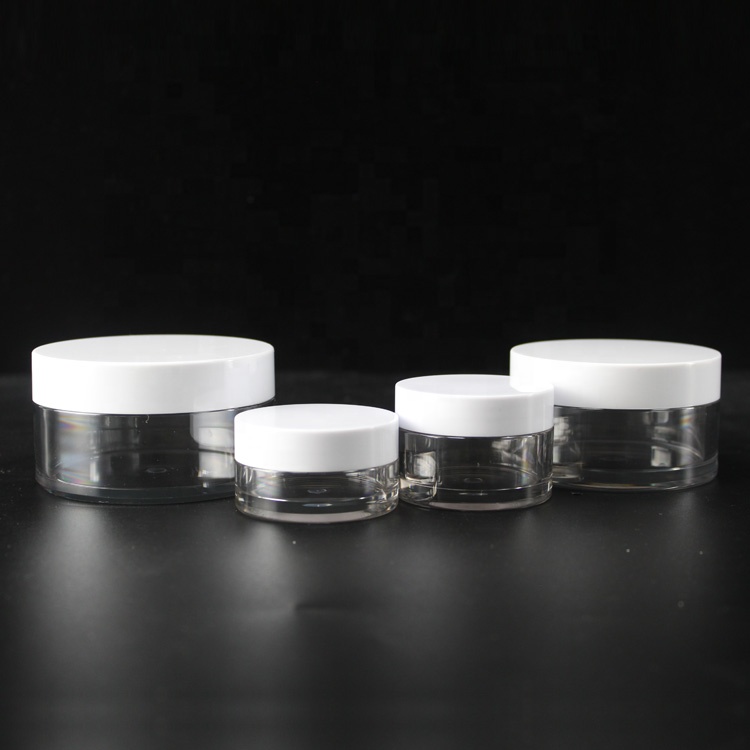 Wholesale household 120ml 100ml 80ml makeup empty transparent PET plastic clear cosmetic jars