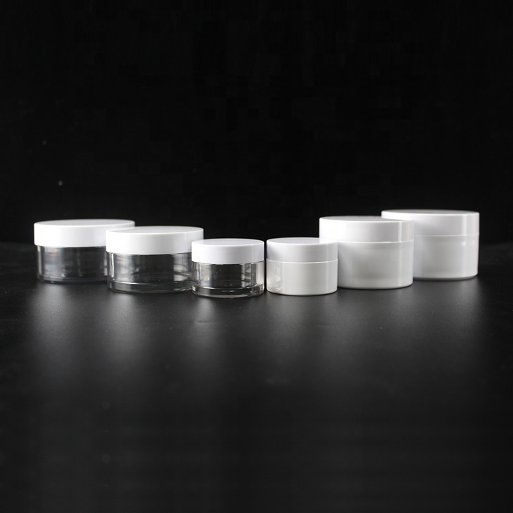 Wholesale household 120ml 100ml 80ml makeup empty transparent PET plastic clear cosmetic jars