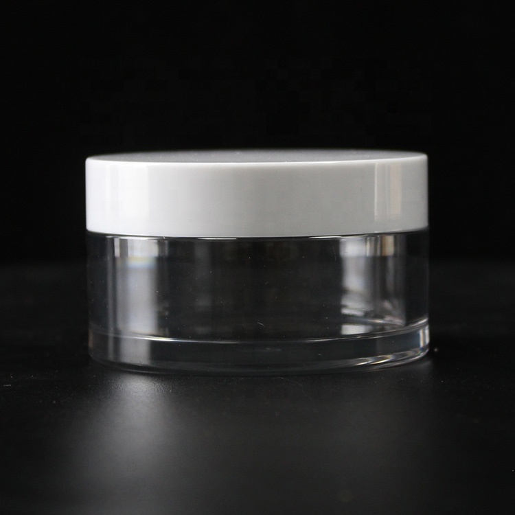 Wholesale household 120ml 100ml 80ml makeup empty transparent PET plastic clear cosmetic jars