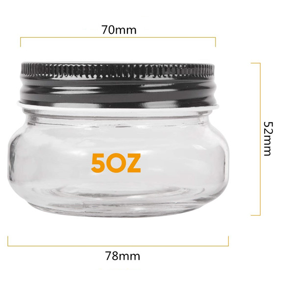 Wholesale in Bulk Glass Mini 150ml 5OZ Jelly Storage for Honey Jam Baby Food Mason Jars with Lids