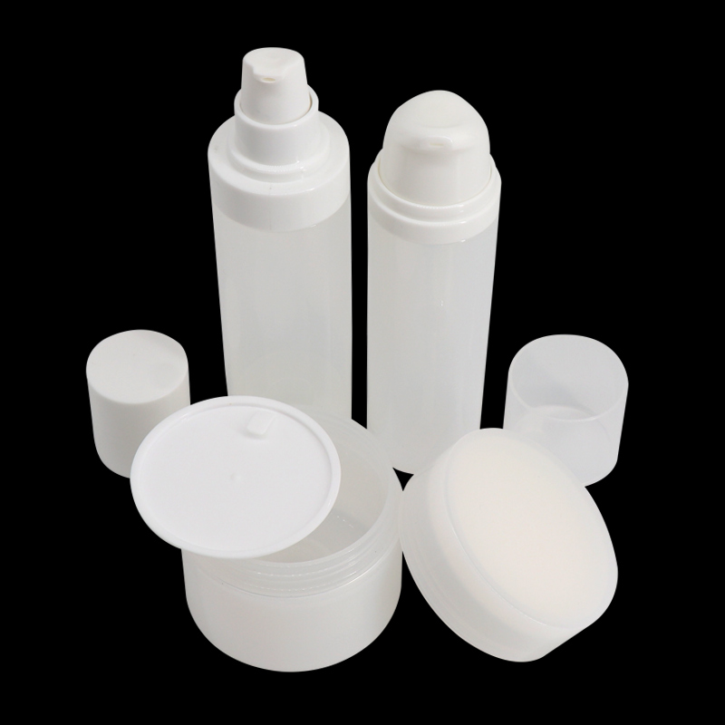 Wholesale in stock empty milk white pp hand lotion face cream skincare cosmetic jar 15ml 30ml 50ml 100ml