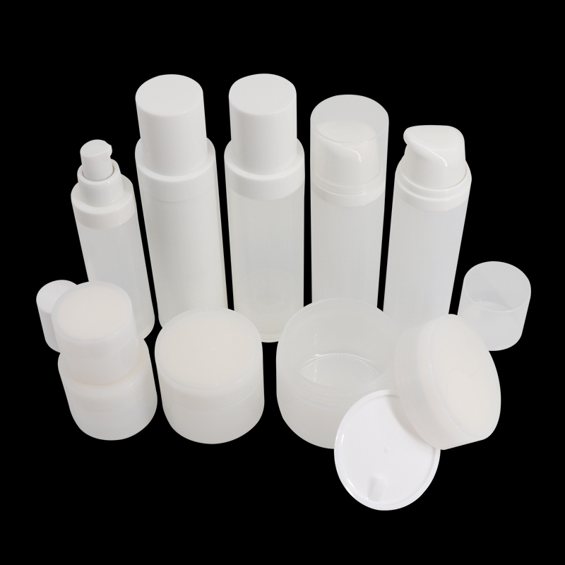 Wholesale in stock empty milk white pp hand lotion face cream skincare cosmetic jar 15ml 30ml 50ml 100ml