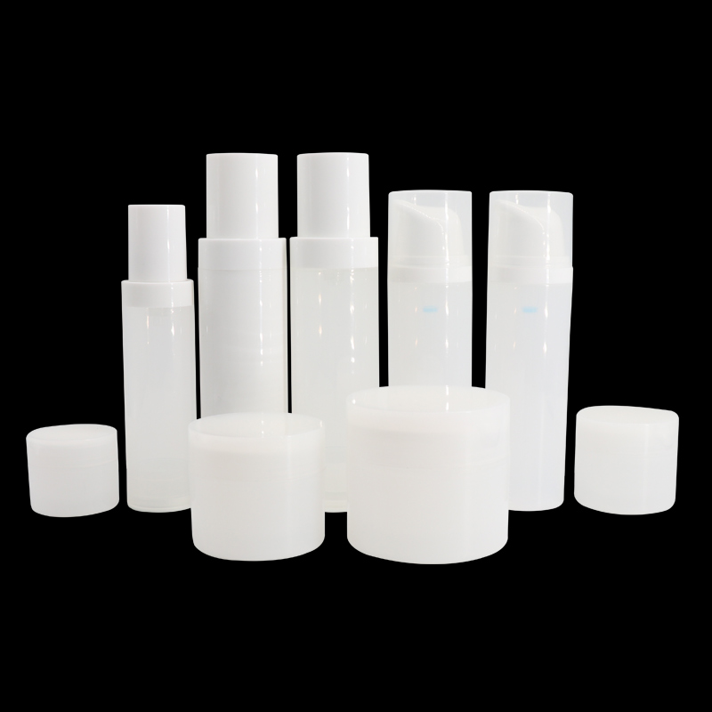 Wholesale in stock empty milk white pp hand lotion face cream skincare cosmetic jar 15ml 30ml 50ml 100ml