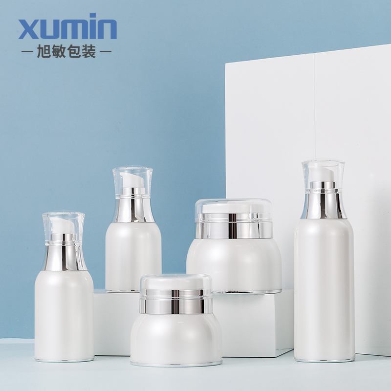 Wholesale jar cosmetic 30g 50g acrylic lotion pump bottle 30ml 100ml for acrylic jars