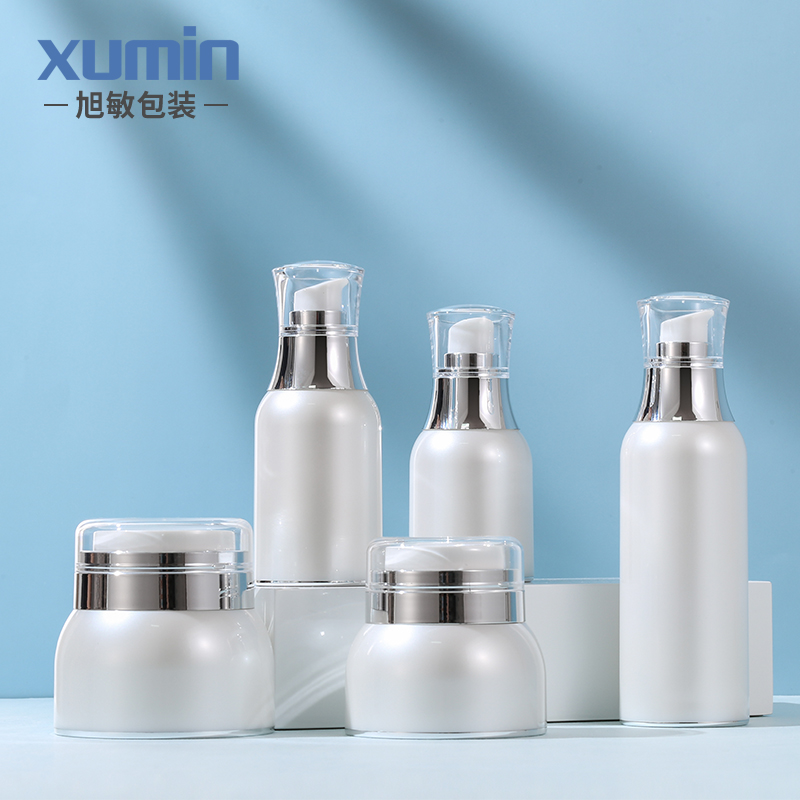 Wholesale jar cosmetic 30g 50g acrylic lotion pump bottle 30ml 100ml for acrylic jars