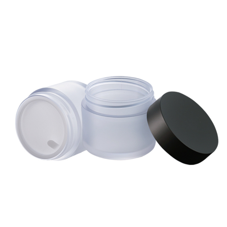 Wholesale jars and bottles for cosmetics  olive oil clear cosmetic glass jar 15 30 50 ml cosmetics jar