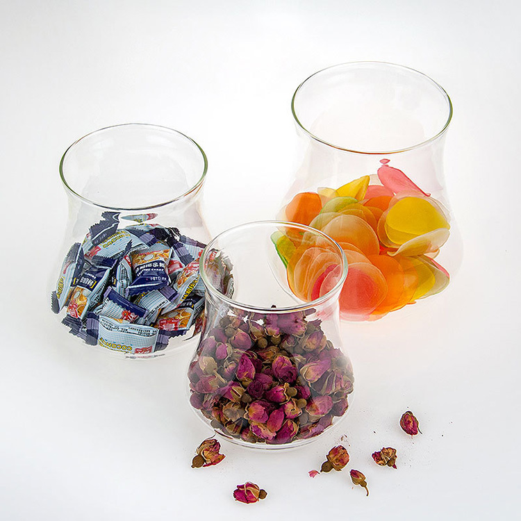 Wholesale large-capacity food storage glass jars with bamboo lid in All Kinds Of Size