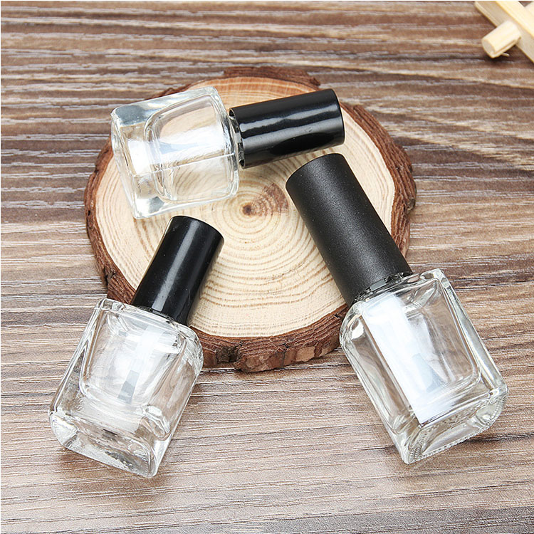 Wholesale luxury 10ml design 15ml empty ncolor coated gel nail polish bottle with brush cap
