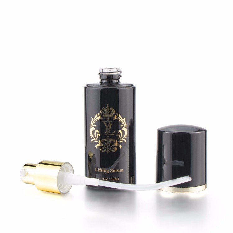 Wholesale luxury Square Shape Glass Cosmetic Packaging, Face Cream Container And Cosmetic Lotion Pump Bottle