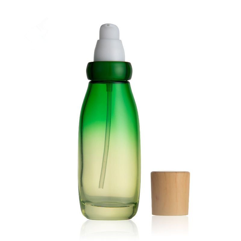 Wholesale luxury cosmetic packaging and cream jar 100ml container lotion cosmetic glass bottle