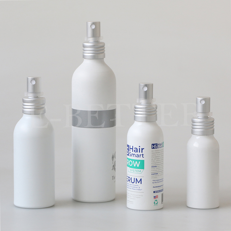 Wholesale luxury cosmetic packaging metal matte black spray bottle 80ml 120ml 250ml 300ml aluminum shampoo lotion pump bottle
