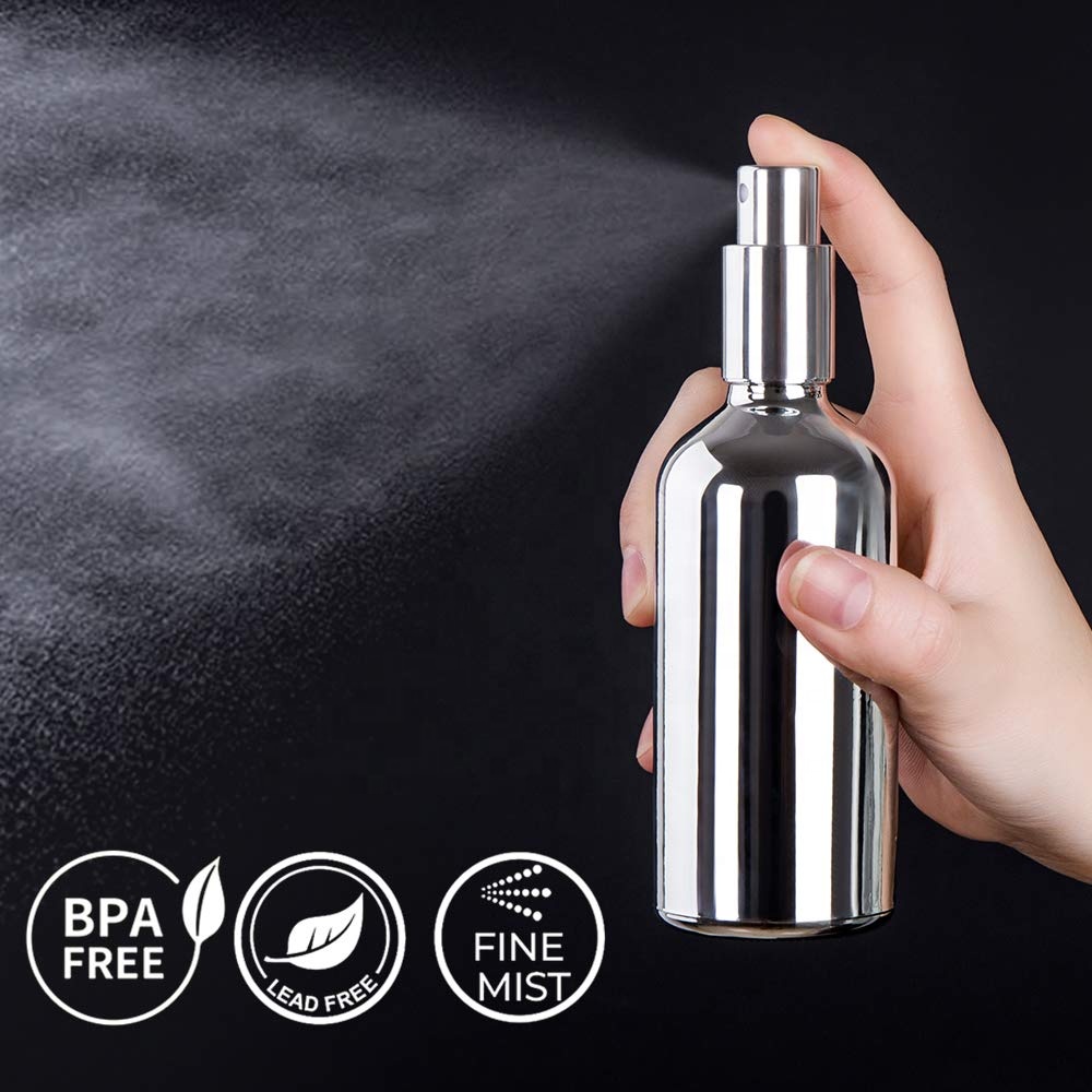 Wholesale luxury empty refillable roller glass aluminum oil spray 10ml 50ml UV perfume bottles