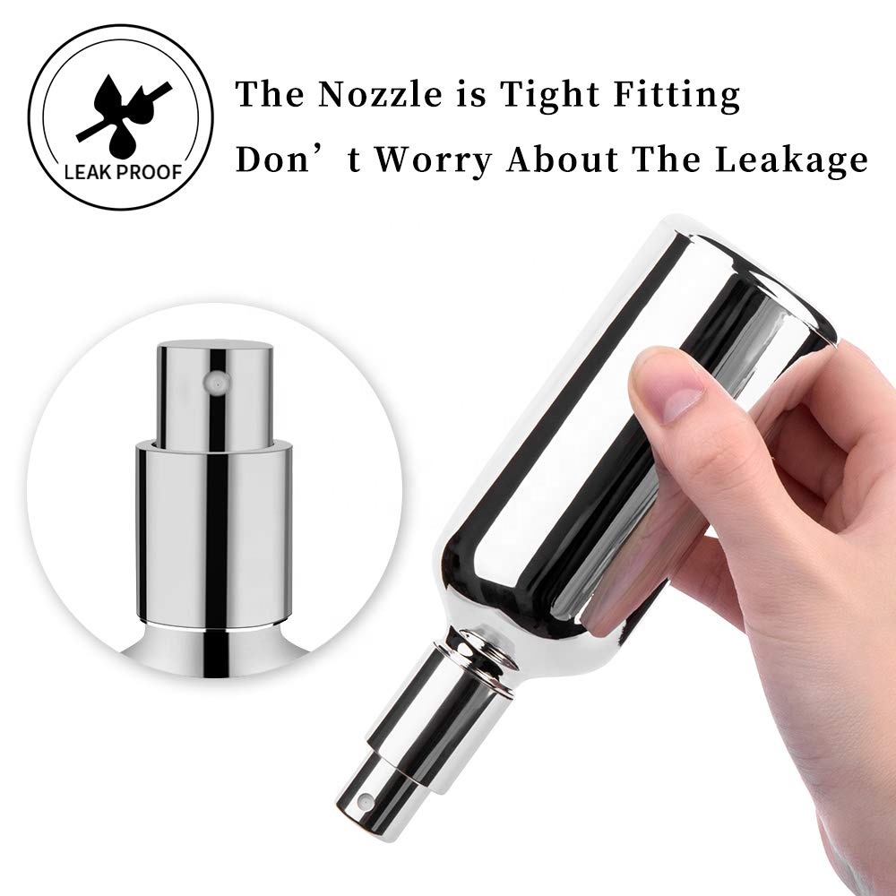 Wholesale luxury empty refillable roller glass aluminum oil spray 10ml 50ml UV perfume bottles