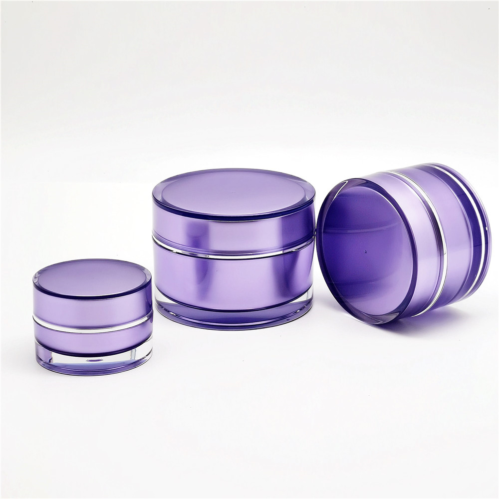 Wholesale luxury plastic empty cream jars custom acrylic jars cosmetic 100ml
