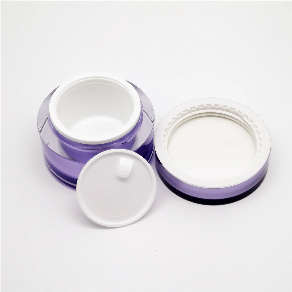 Wholesale luxury plastic empty cream jars custom acrylic jars cosmetic 100ml