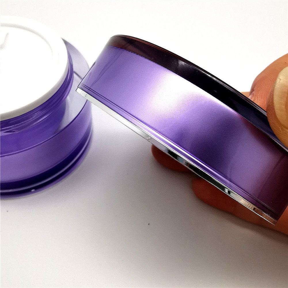 Wholesale luxury plastic empty cream jars custom acrylic jars cosmetic 100ml