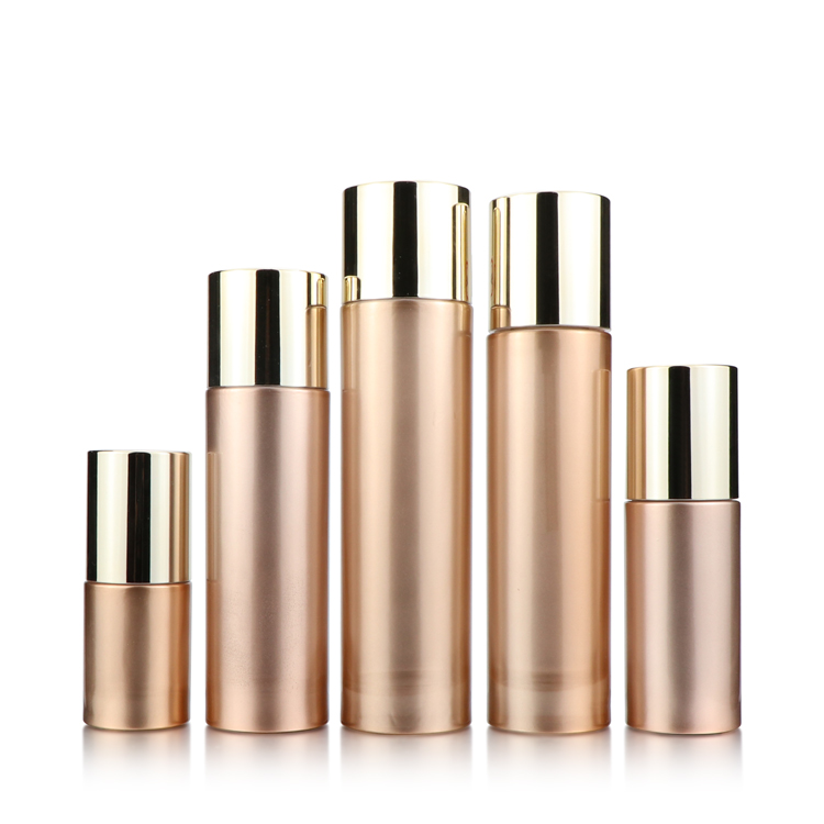Wholesale luxury skincare packaging cosmetic pump glass bottle cosmetic cream bottle with plastic pump