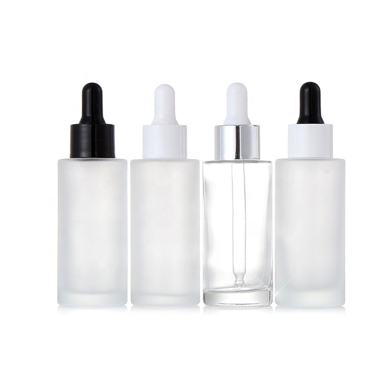 Wholesale manufacturer 30ml empty frosted dropper serum glass dropper bottle