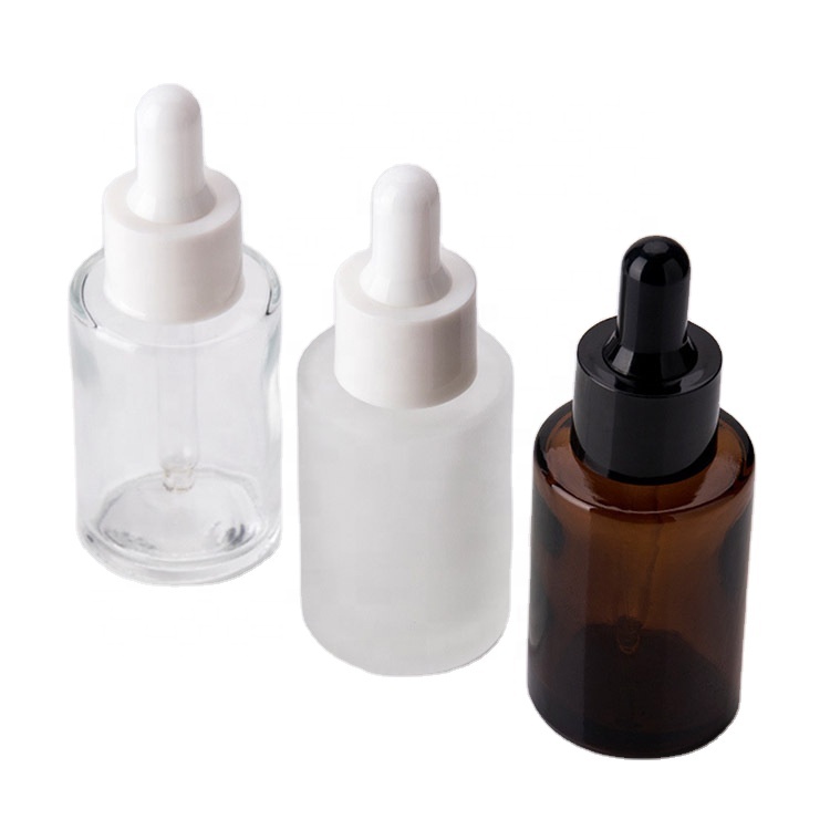 Wholesale manufacturer 30ml empty frosted dropper serum glass dropper bottle