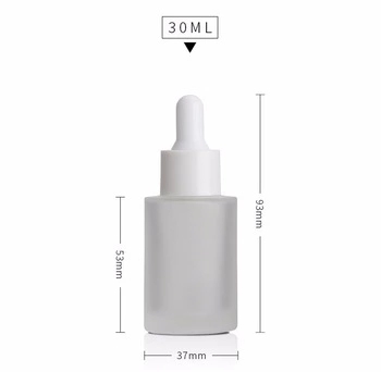 Wholesale manufacturer 30ml empty frosted dropper serum glass dropper bottle