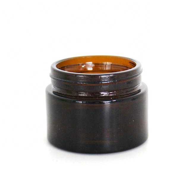 Wholesale manufacturer black glass jar with silver lid metal 30g 50g 60g 100g cosmetic glass mask container