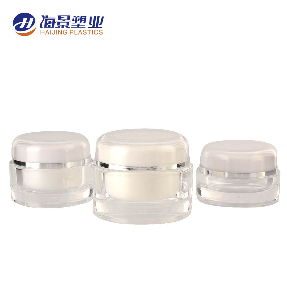 Wholesale manufacturers price eco friendly round plastic acrylic fancy empty cosmetic mask jar