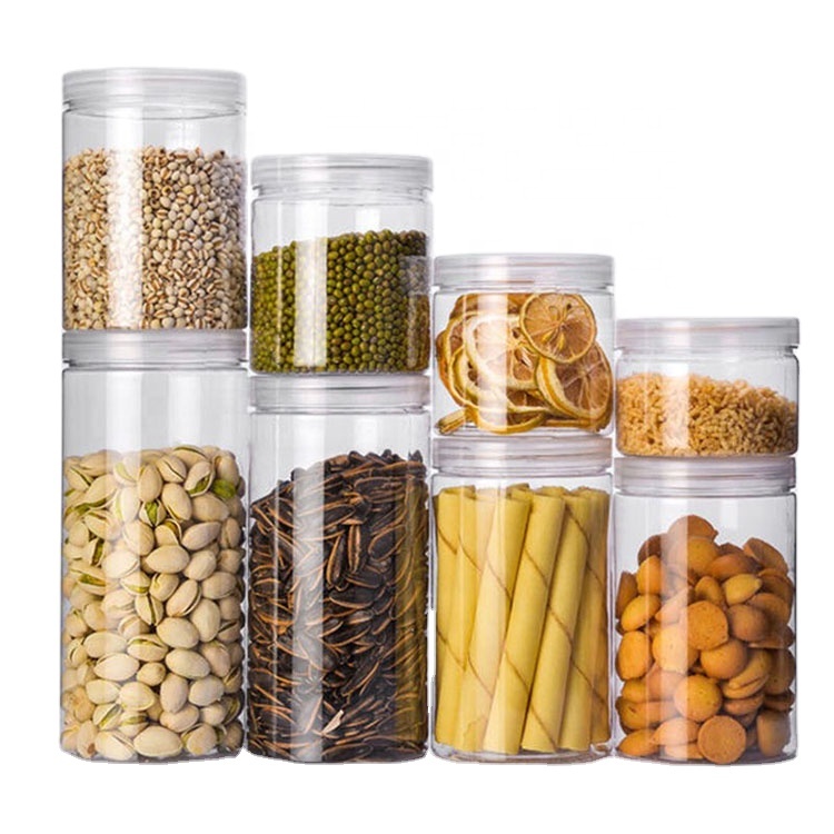 Wholesale mason jar lids plastic recycled food storage plastic jar bottle