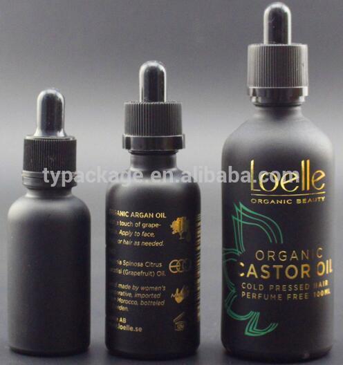 Wholesale matte amber black 30ml Glass Dropper Bottle 100ml 60ml 15ml 10ml Essential Oil Bottle with hot stamping