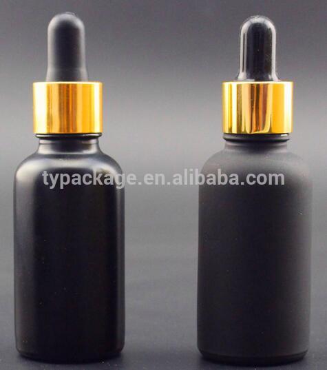 Wholesale matte amber black 30ml Glass Dropper Bottle 100ml 60ml 15ml 10ml Essential Oil Bottle with hot stamping