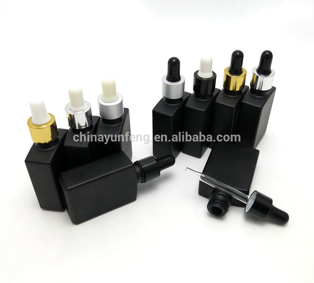 Wholesale matte black dropper glass bottle 30 ml