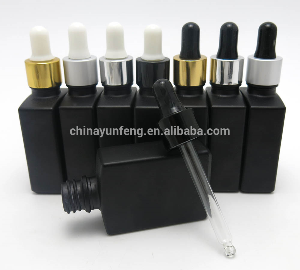 Wholesale matte black dropper glass bottle 30 ml