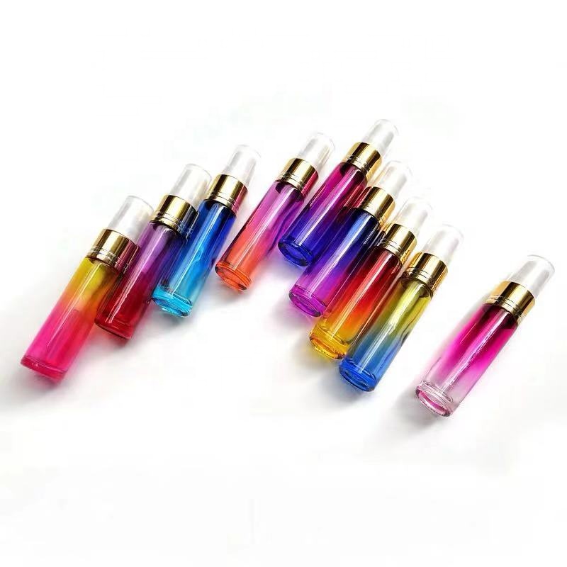 Wholesale matte black refillable travel face mist perfume atomizer spray bottle 7ml 8ml 10ml 15ml