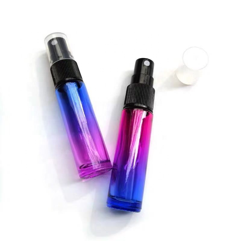 Wholesale matte black refillable travel face mist perfume atomizer spray bottle 7ml 8ml 10ml 15ml