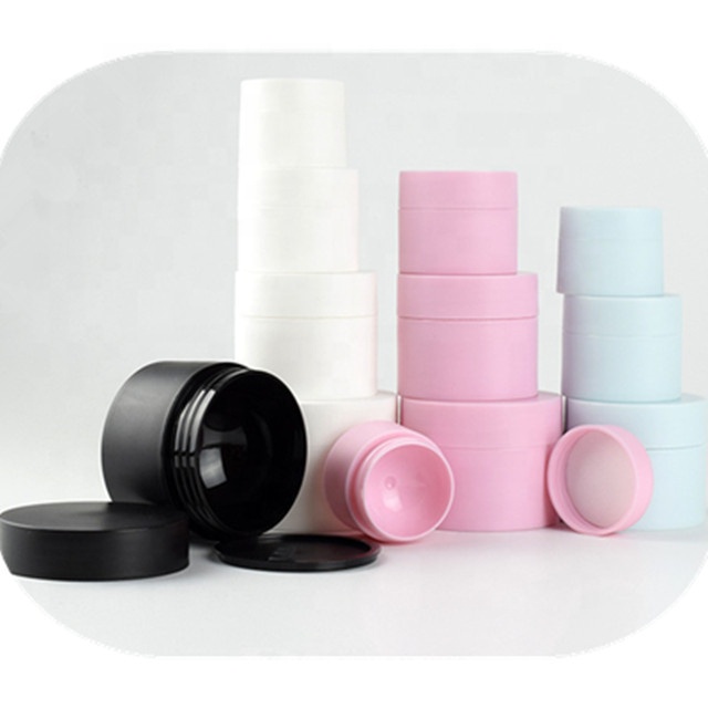 Wholesale matte colored 20ml 30ml 50ml cosmetics containers and packaging plastic cream jar
