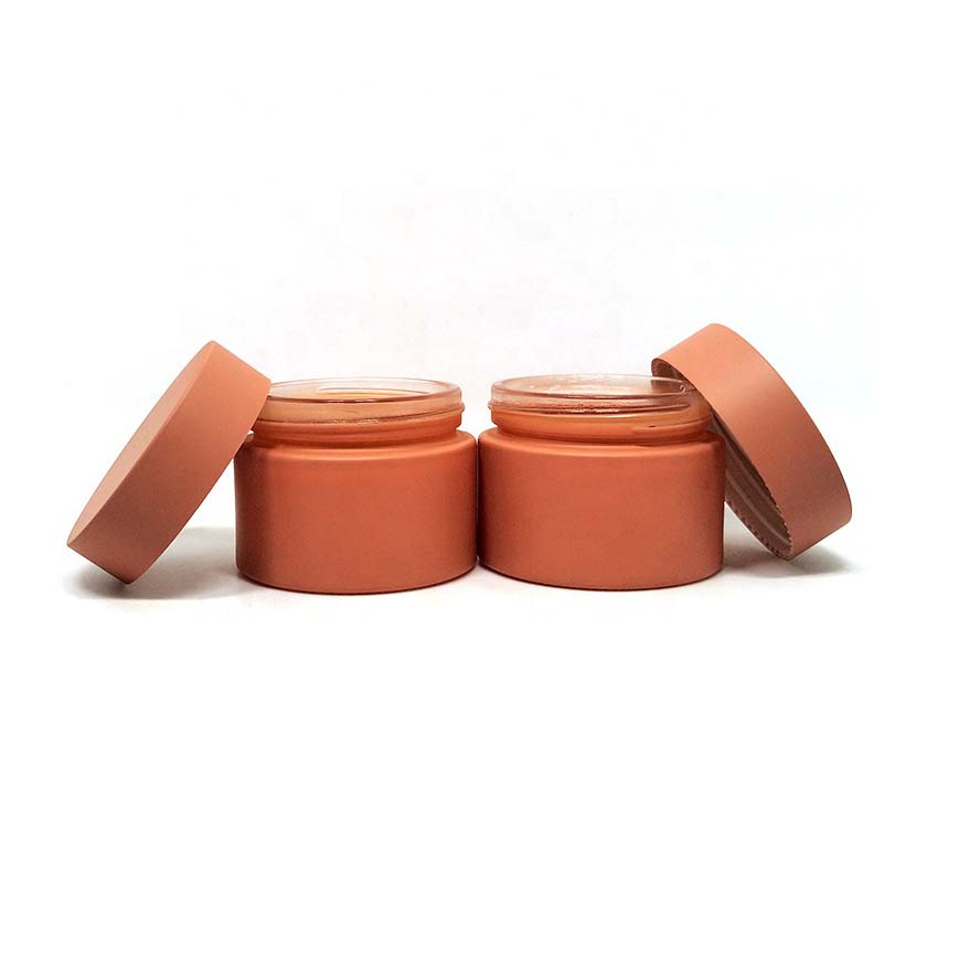 Wholesale matte colored 5g 10g 20g 30g 50g 100g frosted glass face cream jar