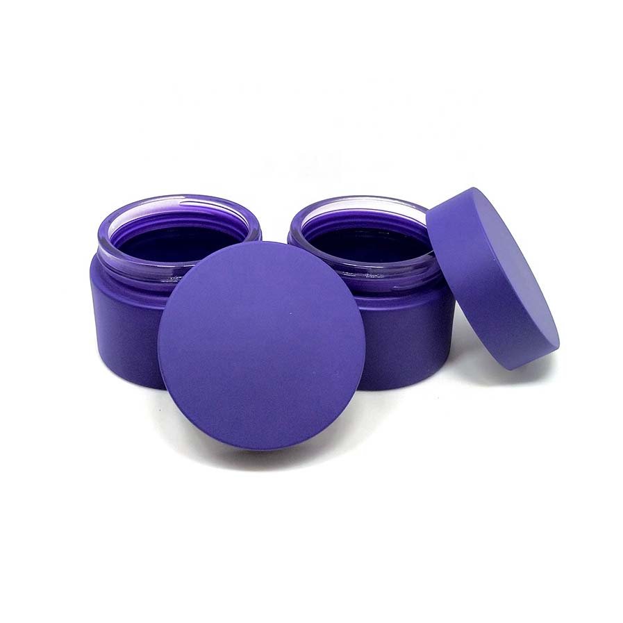 Wholesale matte colored 5g 10g 20g 30g 50g 100g frosted glass face cream jar