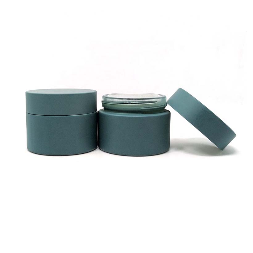 Wholesale matte colored 5g 10g 20g 30g 50g 100g frosted glass face cream jar